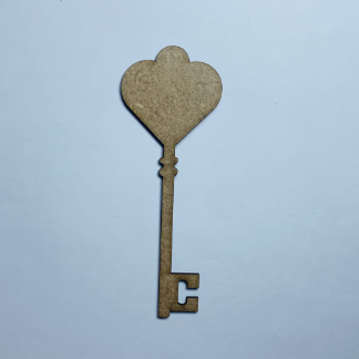 Laser Cut Heart Key Shape Unfinished Wood Heart Key Cutout Free Vector