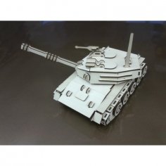 Tank 3D Puzzle Model Laser Cut Free Vector
