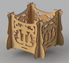 Laser Cut Wooden Carved Box Free Vector
