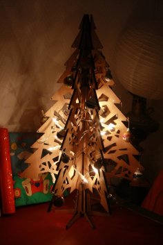 Laser Cut Christmas Tree 5mm Plywood DWG File