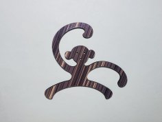 Laser Cut Monkey Shape Unfinished Wood Craft Cutout Free Vector