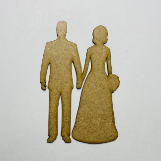 Laser Cut Bride Groom Shape Unfinished Wood Craft Cutout Free Vector