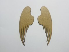 Laser Cut Wooden Angel Wings Cutout Free Vector