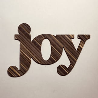Laser Cut Word Joy Wood Cutout Free Vector