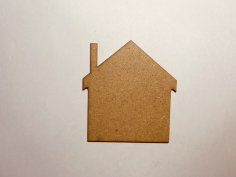 Laser Cut House Unfinished Wood Cutout Shape Free Vector