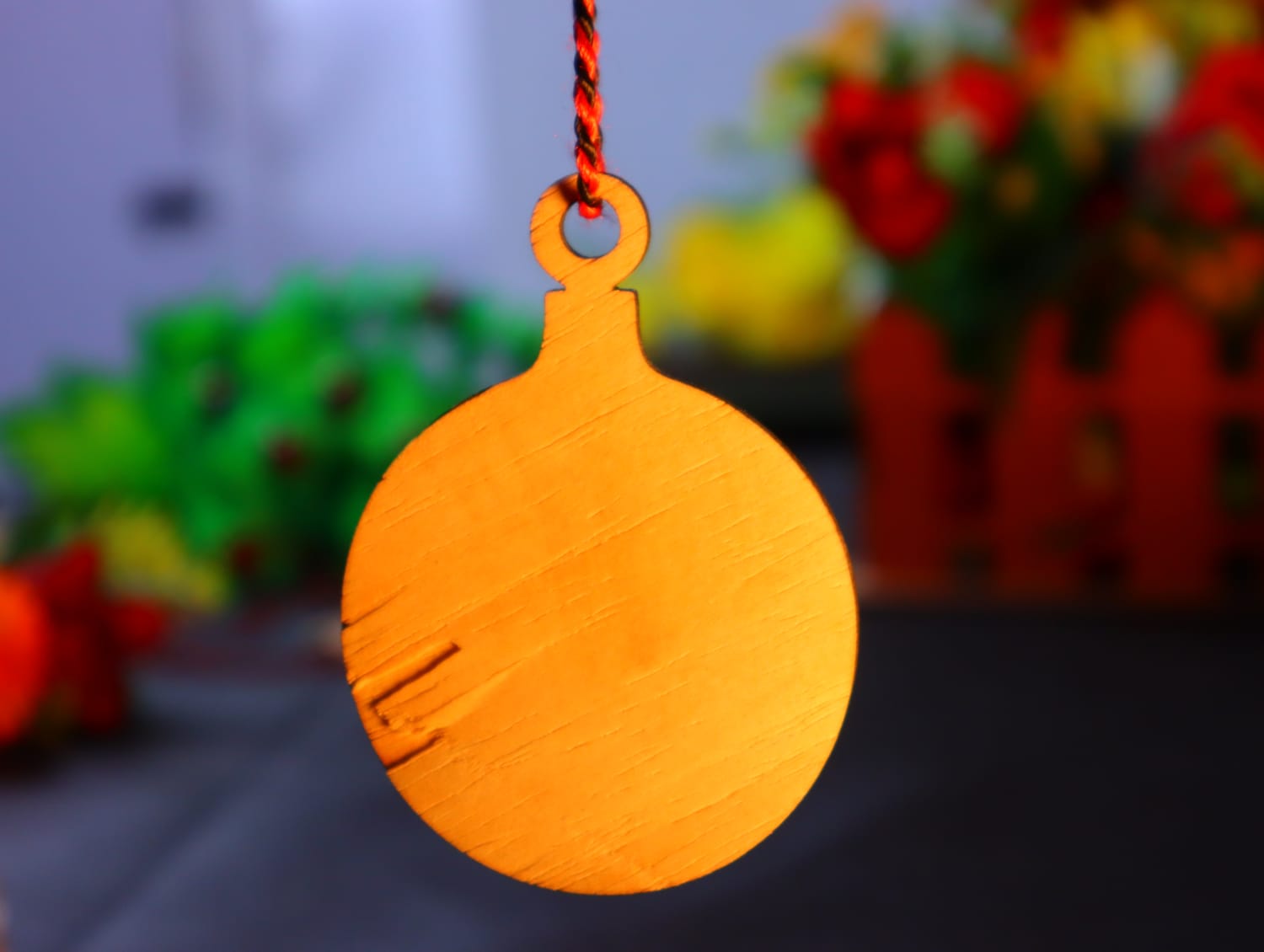 Laser Cut Wooden Christmas Bauble Craft Blank Decoration Free Vector
