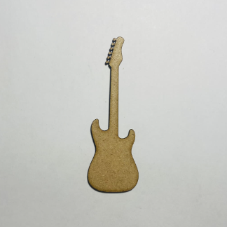 Laser Cut Electric Guitar Shape Wood Craft Cutout Free Vector