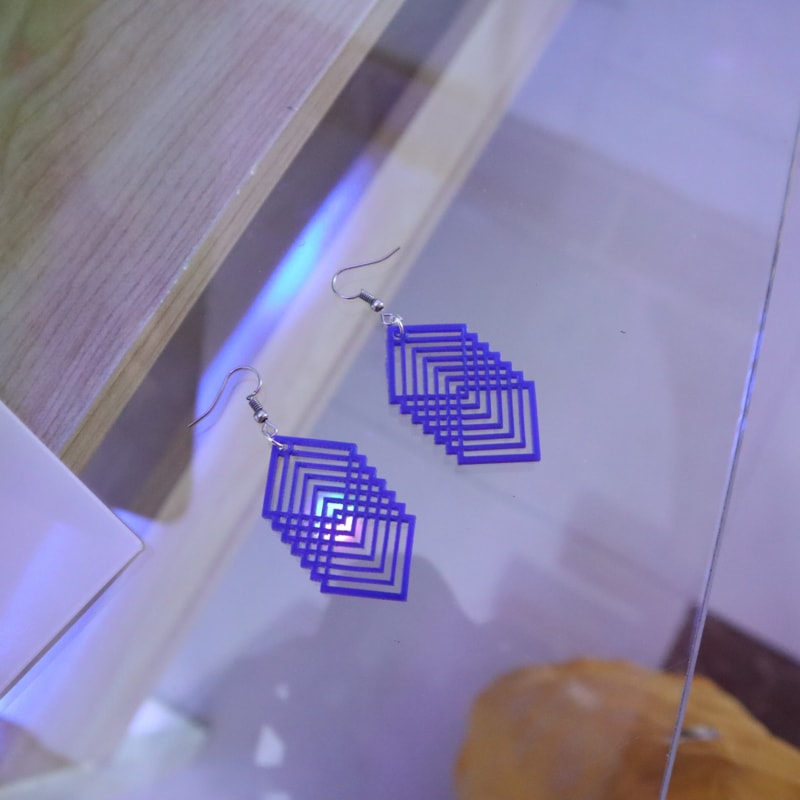 Laser Cut Simple Fashion Geometric Earrings DXF File