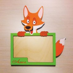 Laser Cut Fox Picture Frame Free Vector