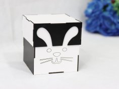 Laser Cut Bunny Box 3mm Free Vector