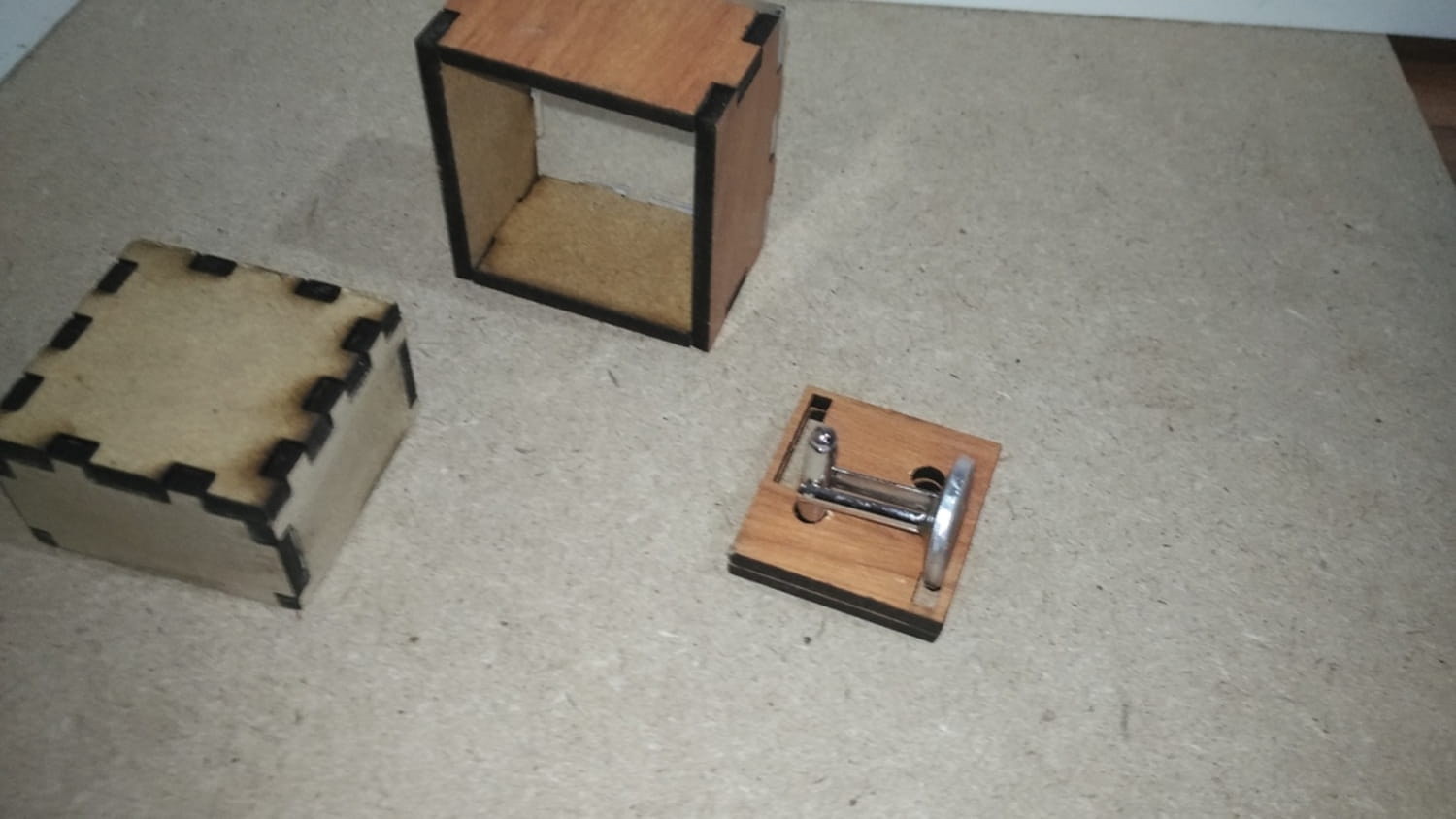 Laser Cut Wooden Cufflink Box SVG File