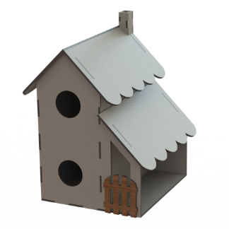 Laser Cut Unfinished Wooden Bird House DXF File