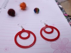 Laser Cut Round Drop Earrings Free Vector