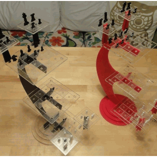 Laser Cut Star Trek Tri-Dimensional Chess Set 3mm DXF File