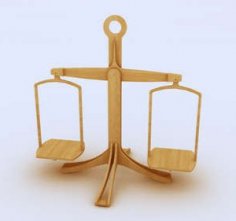 Laser Cut Justice Balance 3D Puzzle DXF File