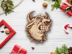 Laser Cut Bull New Year Christmas Toy DXF File