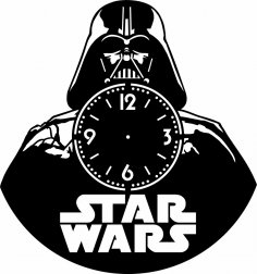 Laser Cut Star Wars Vinyl Clock Template Free Vector