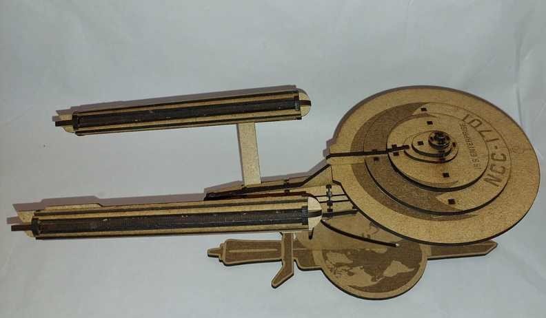 Laser Cut Terran ISS Enterprise DXF File Free Download - 3axis.co - 3D model önizlemesi
