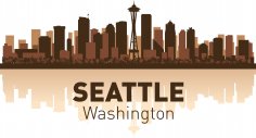 Seattle Skyline Free Vector