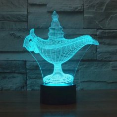 3d Alladdin Lamp DXF File