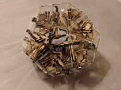 Laser Cut Snap Fit Dodecahedron 3mm Wood Acrylic