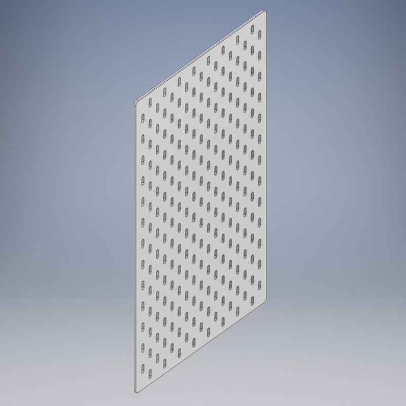 Laser Cut IKEA SKADIS Pegboard 36×56 Free Vector Download - 3axis.co - 3D model önizlemesi