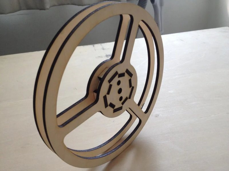 Laser Cut Film Reel Free Vector cdr Download - 3axis.co - 3D model önizlemesi