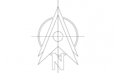 North Arrow Symbol dxf File
