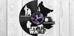 Star Wars Clock Plans Darth Vader Yoda  Free Vector