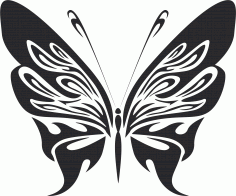 Tribal Butterfly Vector Art 07 DXF File