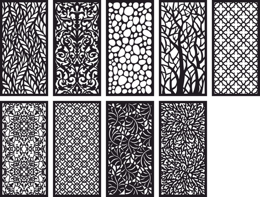 Pattern Panel Screen Collection Free Vector cdr Download - 3axis.co