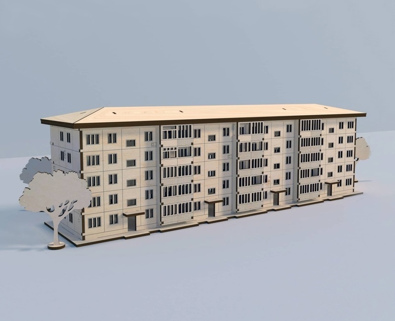 Laser Cut Housing Block Model Free Vector cdr Download - 3axis.co - 3D model önizlemesi