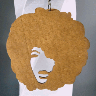 Laser Cut Boucle Afro Keychain DXF File