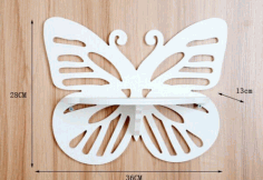Laser Cut Butterfly Shelf Vector Free Vector