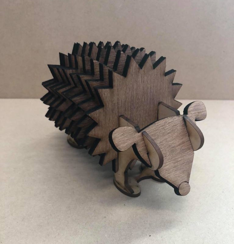 Laser Cut Wooden Hedgehog Coasters DXF File Free Download 3axis