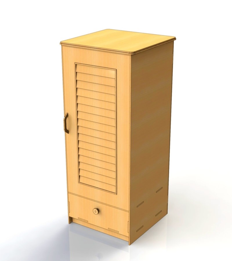 Laser Cut Cupboard Storage Cabinet DXF File