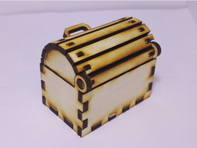 Laser Cut Toy Treasure Chest Free Vector
