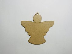 Laser Cut Wooden Christmas Angel Craft Blank Decoration Free Vector