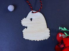 Laser Cut Santa Hat Christmas Ornament Unfinished Wood Cutout Free Vector