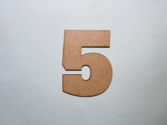 Laser Cut Wood Number 5 Cutout Number Five Shape Free Vector