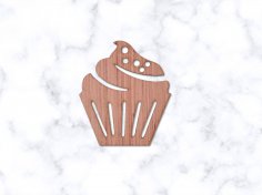 Laser Cut Cupcake Unfinished Wood Cutout Shape Free Vector