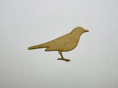 Laser Cut Wood Blackbird Cutout Shape Free Vector