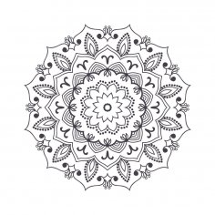 Mandala For Coloring 4 Free Vector