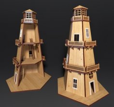 Laser Cut Lighthouse Template Free Vector