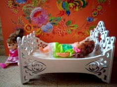 Baby Doll Cradle Or Crib Laser Cut CNC Template PDF File