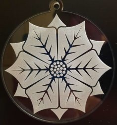 Laser Cut Poinsettia Ornament SVG File