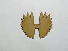 Laser Cut Unfinished Angel Wings Wood Cutout Free Vector