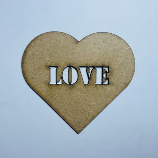 Laser Cut Love Heart Shape Unfinished Wood Cutout Free Vector