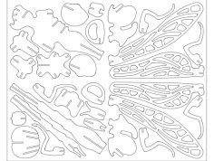 Drachenfliege Puzzle 2mm dxf File