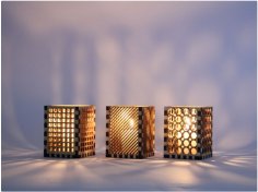 Laser Cut Candle Holder Free Vector